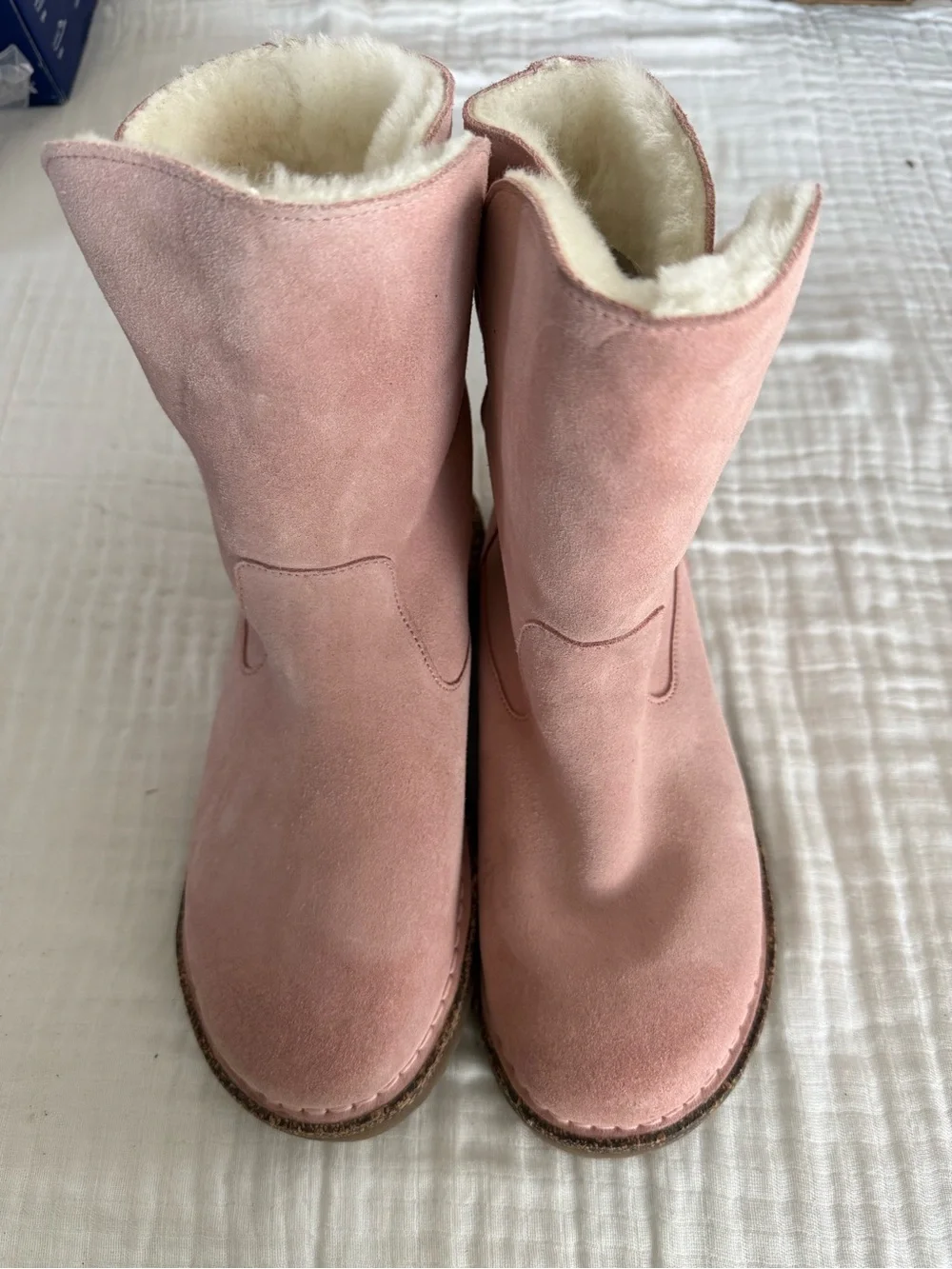 NWT Birkenstock Uppsala Shearling Suede Leather Boot Size 38 Regular/Wide